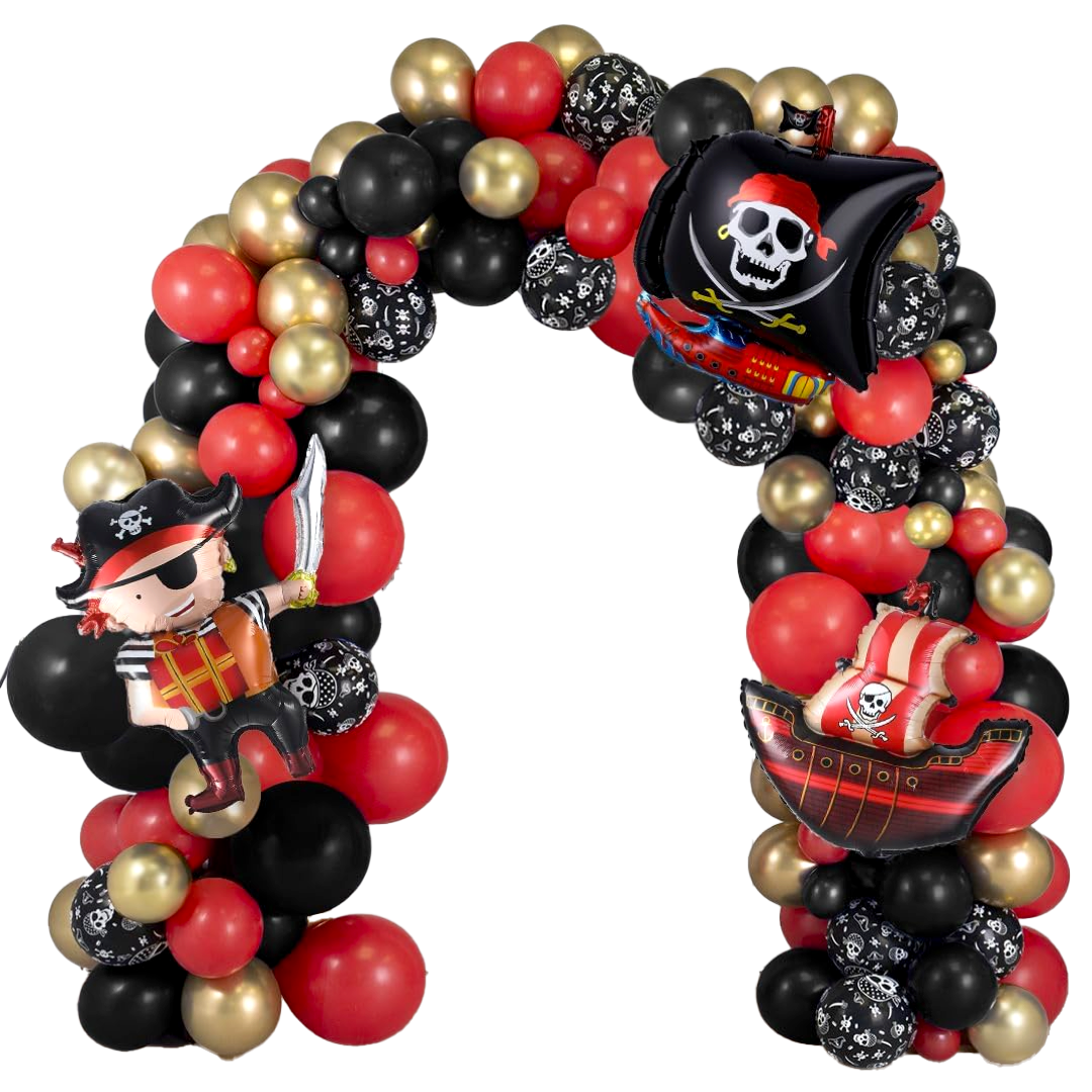 Pirate Ship Party Decorations 142PCS Balloon Arch Kit (Non-Inflated)