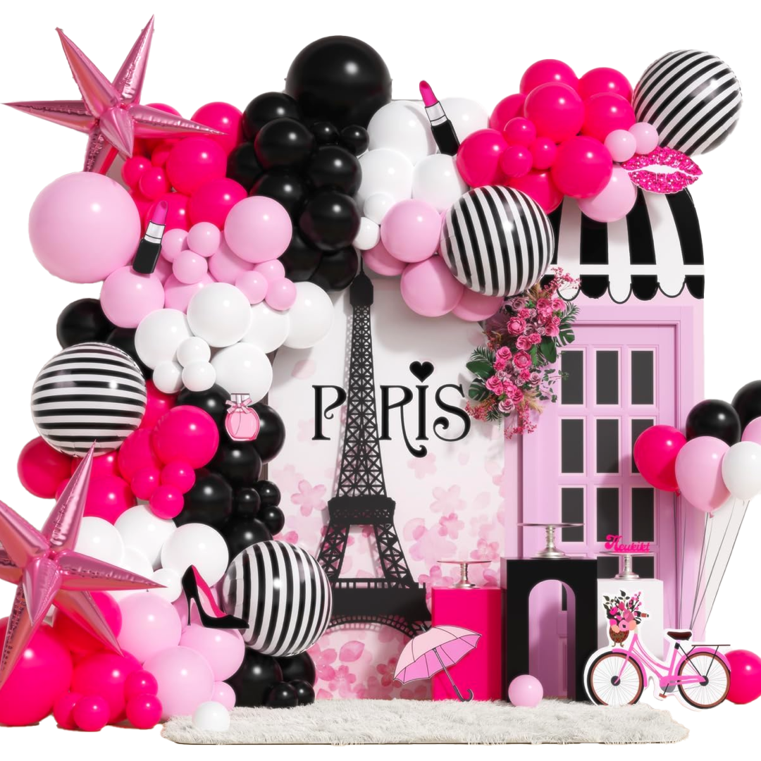 Paris Themed Balloon Garland Kit (Non-Inflated)