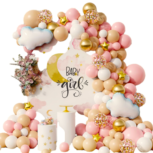 Cloud Balloon Arch Garland Kit - Pink