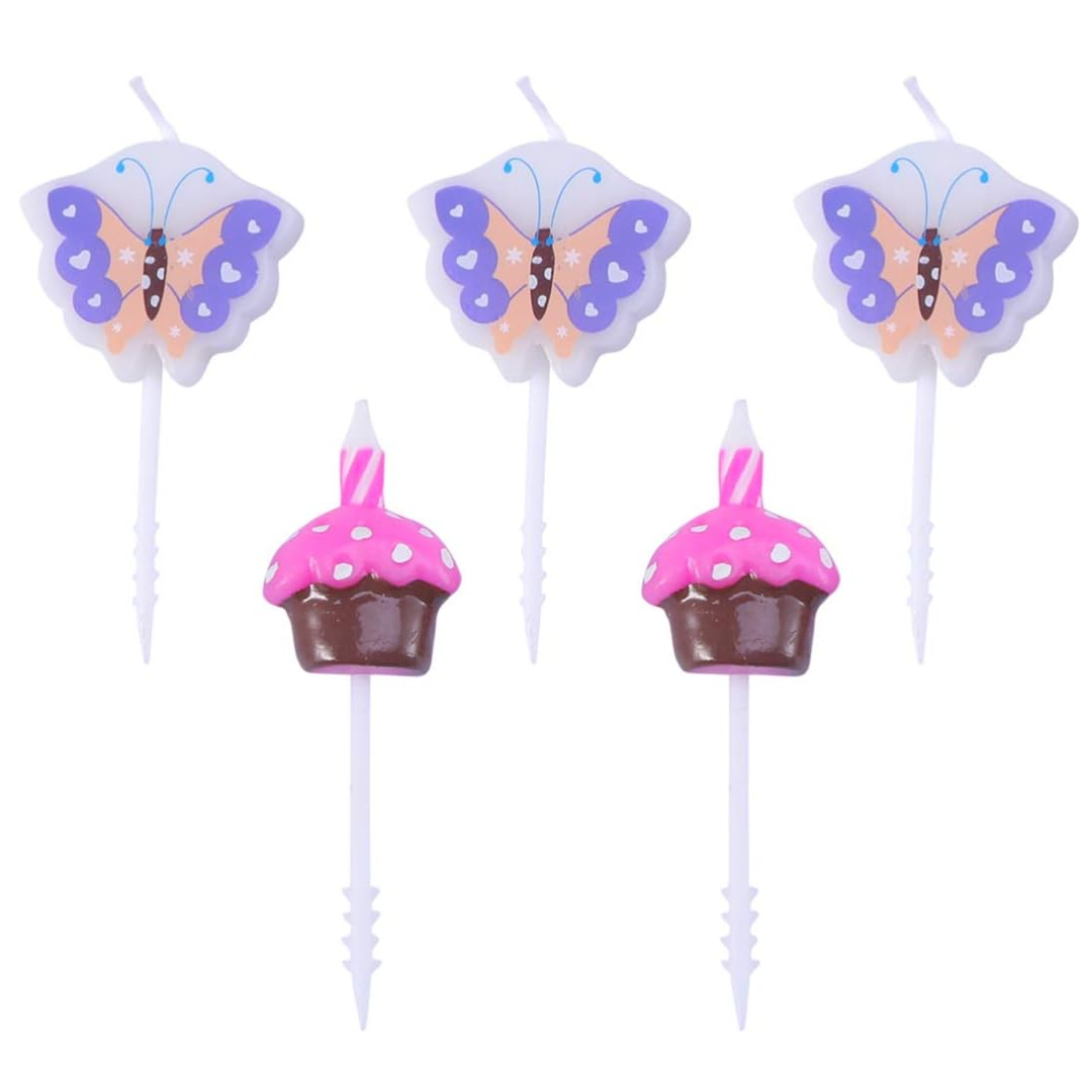 Butterfly and Cupcake Themed Candles