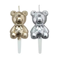 Load image into Gallery viewer, Metallic Bear cake candle
