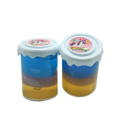 Orange Pink Blue Multicolor Slime Jar