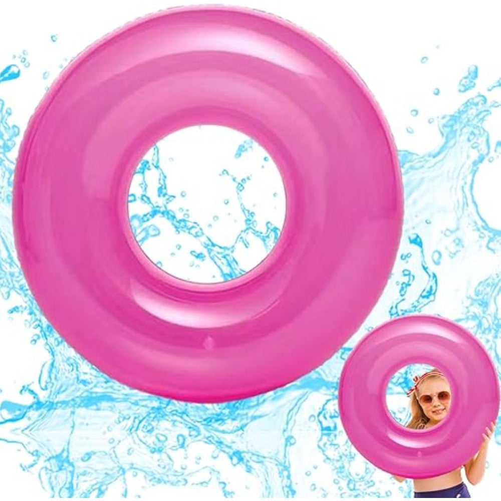 Intex Transparent Rose Pink Inflatable Pool Ring 76 cm