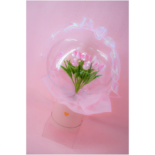 Happy Mother's Day Bobo Pink Tulip Balloon Arrangement