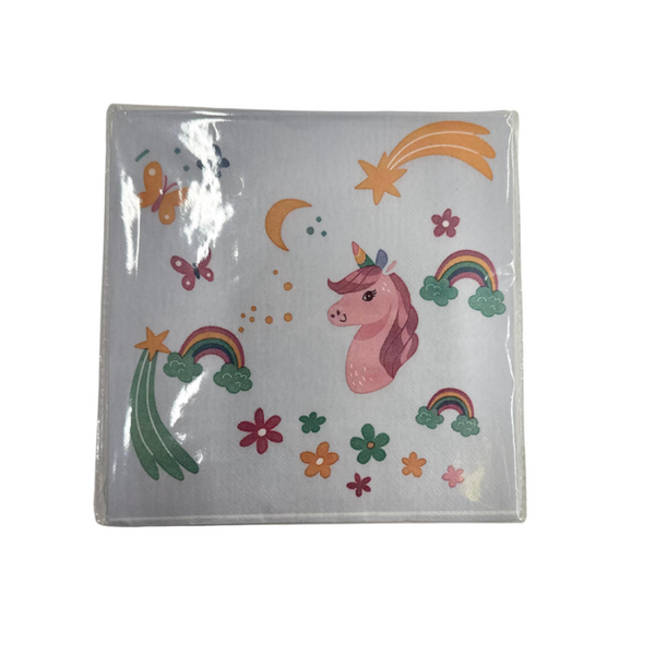 Unicorn themed Napkins 16 Pcs