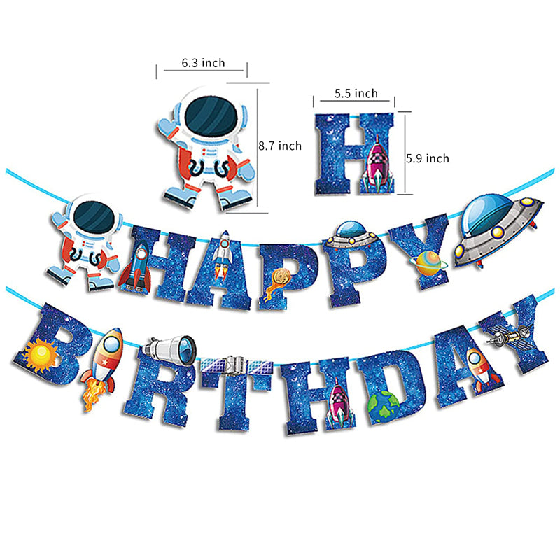 Space Theme Birthday Decoration Banner