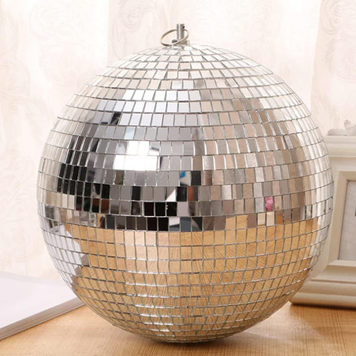 Shiny Silver Hanging Disco Ball