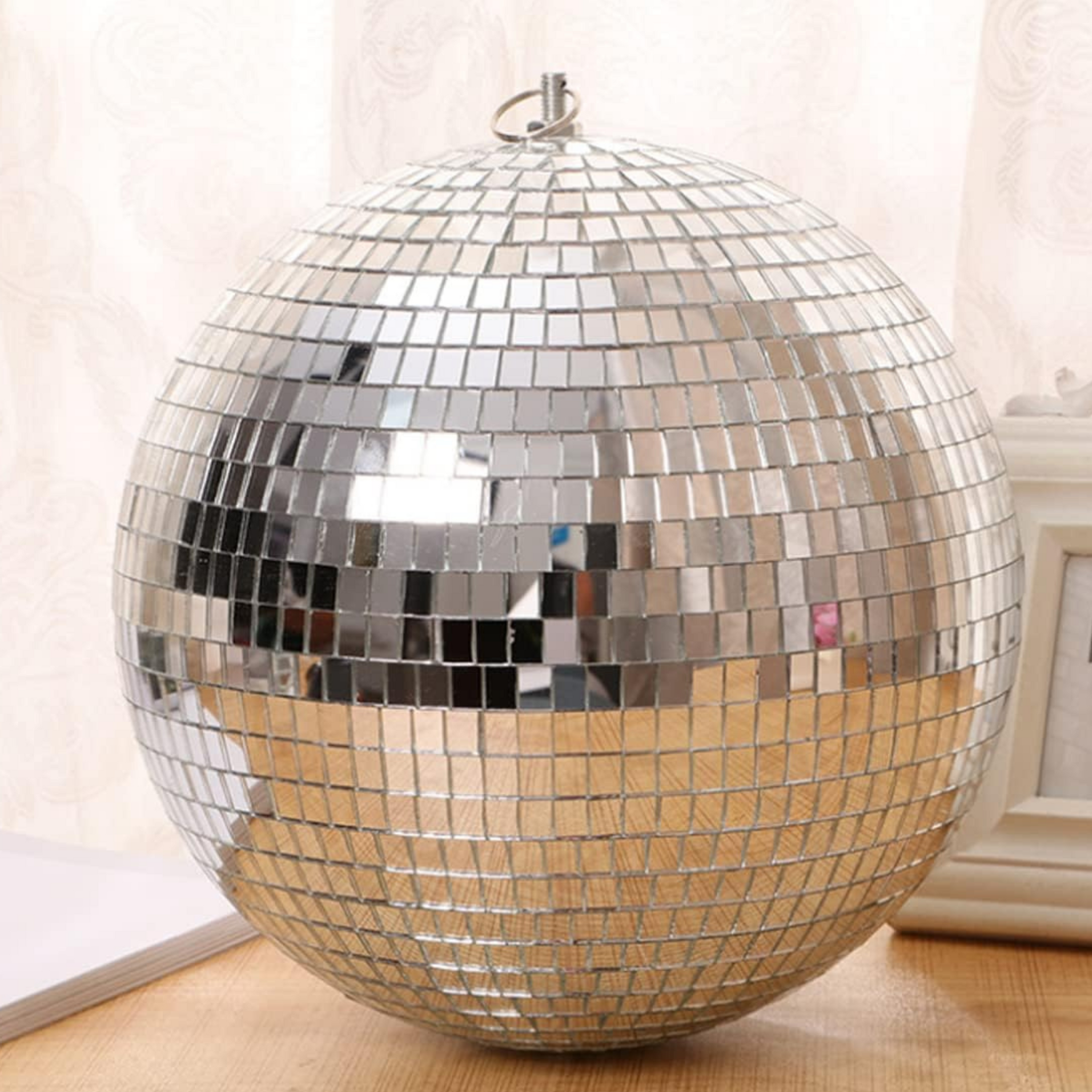 Shiny Silver Hanging 10 Inch Disco Ball