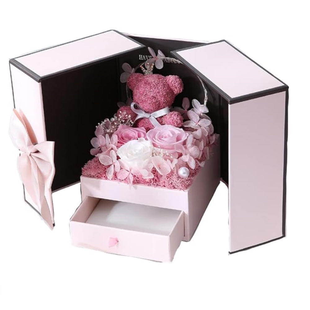 Rose Bear Eternal Flower Gift Box