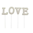 Load image into Gallery viewer, Pearl "Love" Cup Cake Toppers
