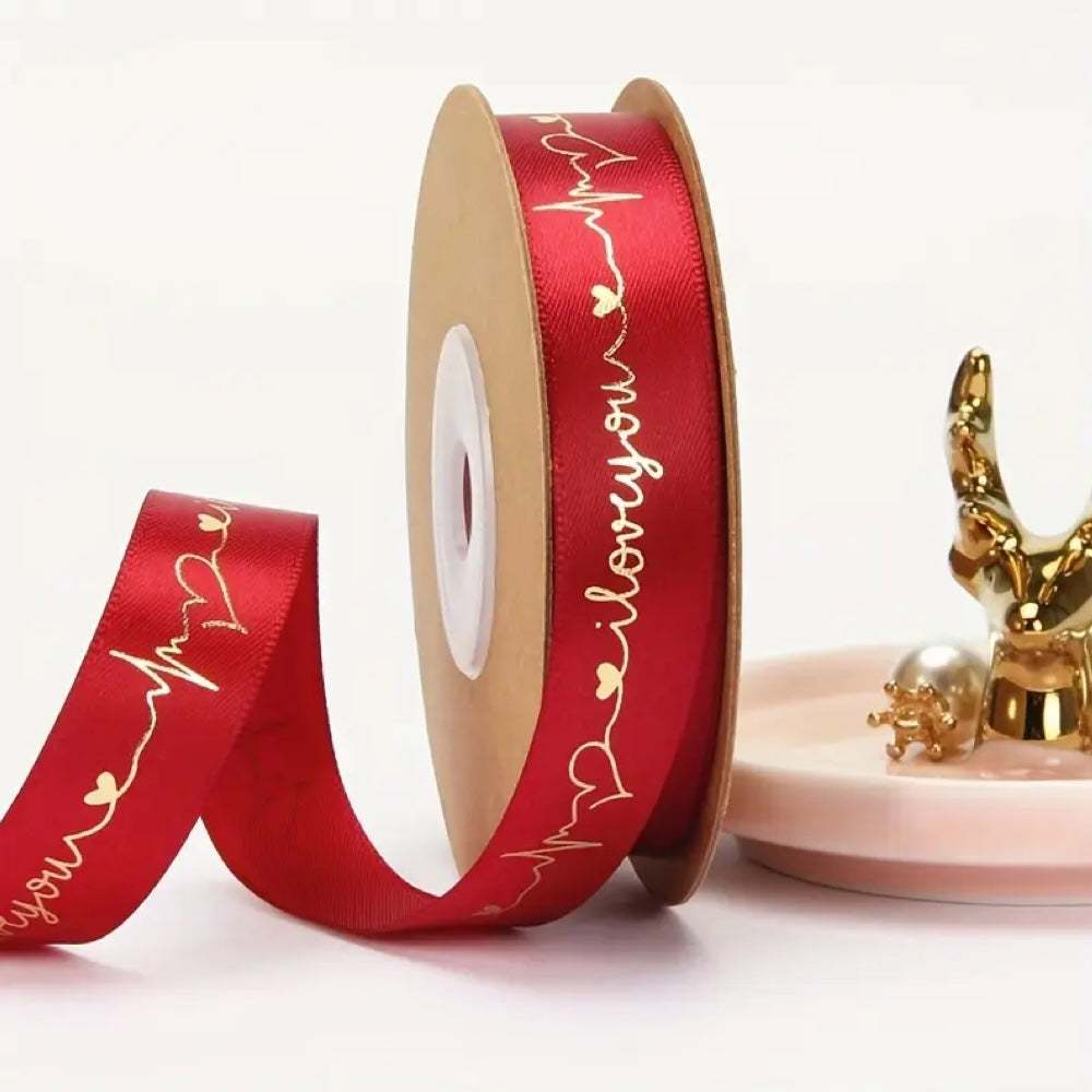 Golden Letter Ribbon Love Valentine's Day - 9.14 Meter