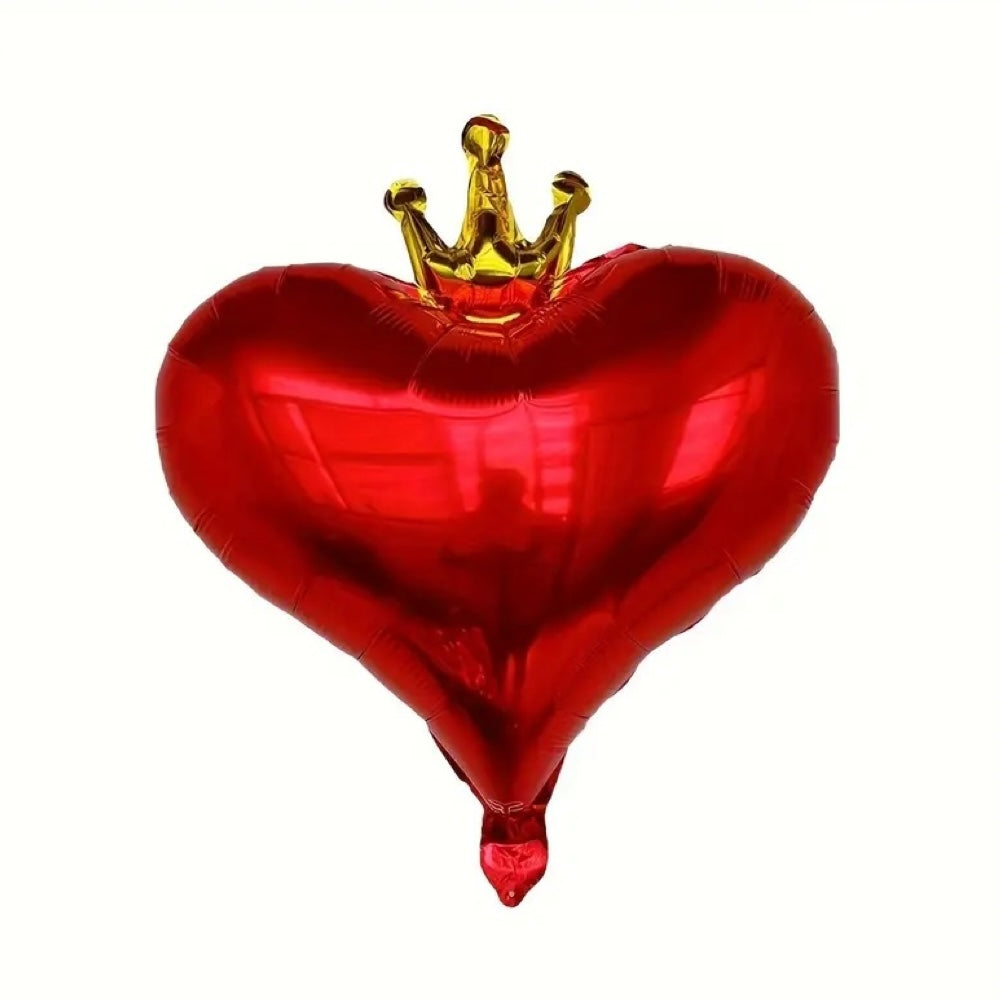 Heart Shape Crown Balloon - Helium