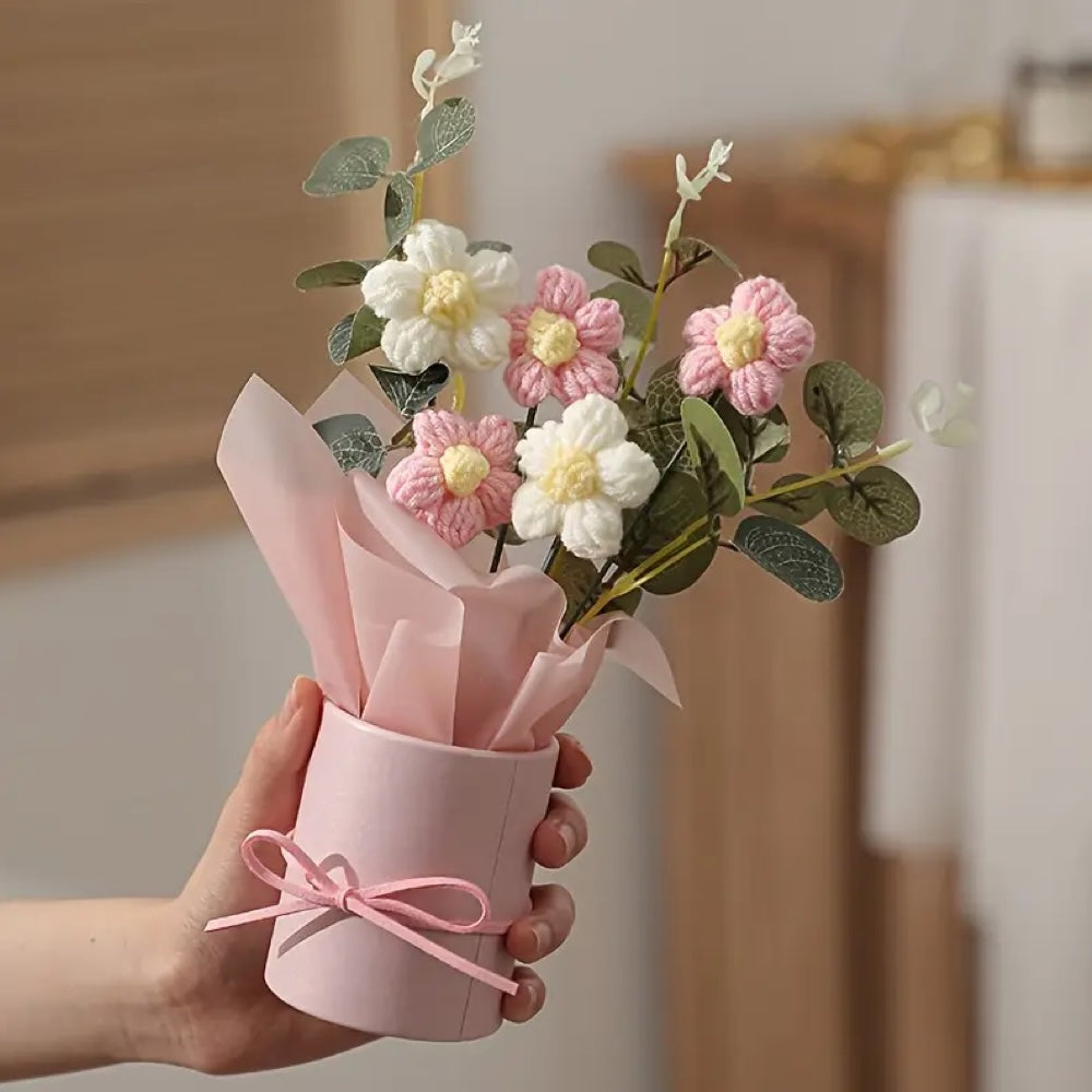 Mother's Day Hand-Woven Flower Bouquet Set