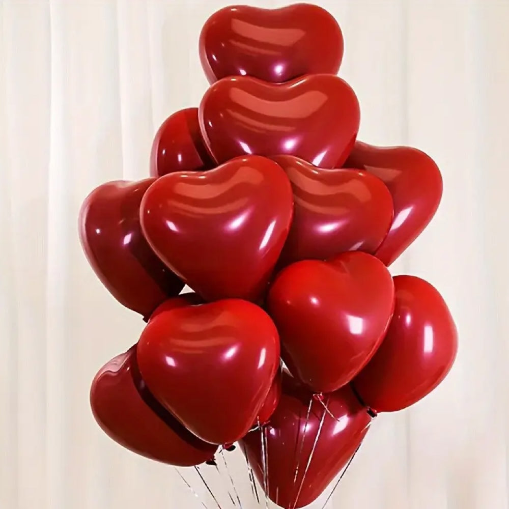 10 Inch Helium Latex Heart Balloon - 1 Pc