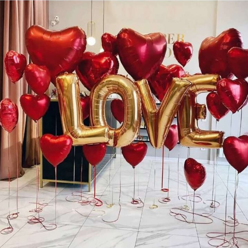 Love Helium Balloon Setup