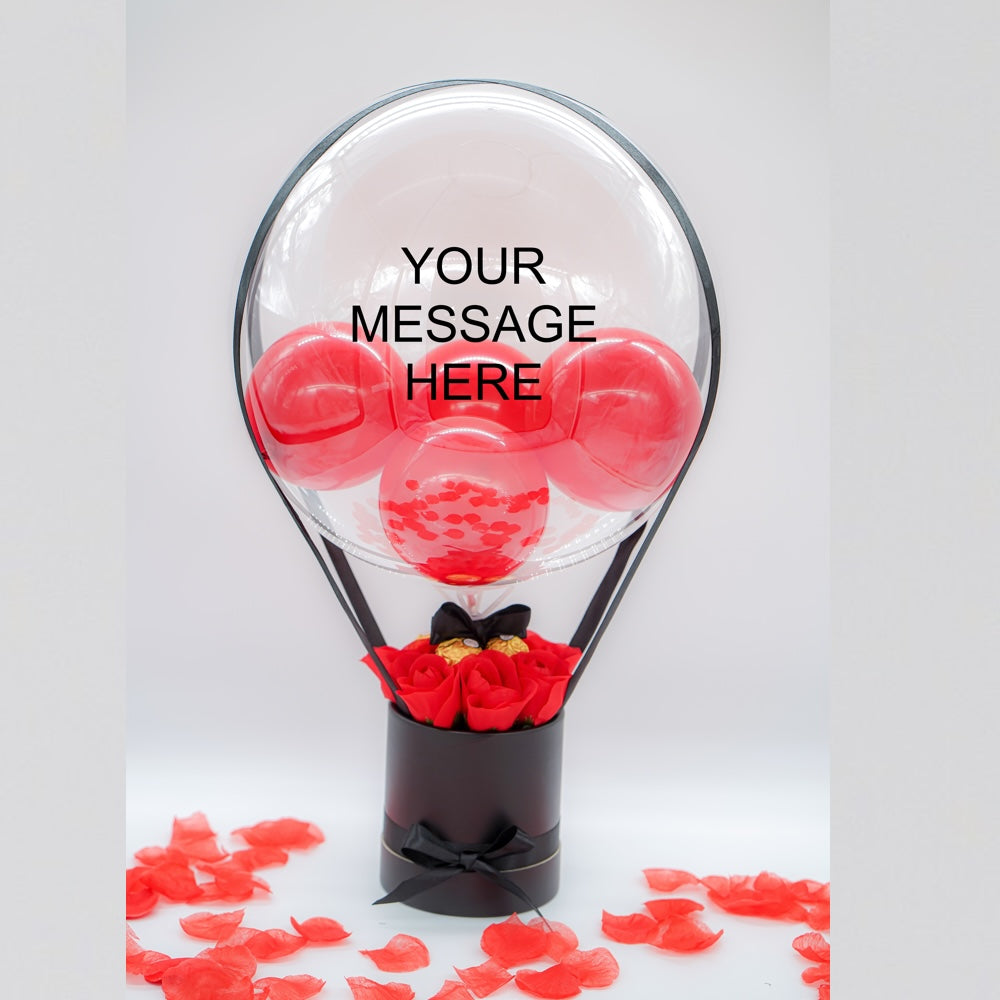 Valentines Balloon Arrangment with special Message