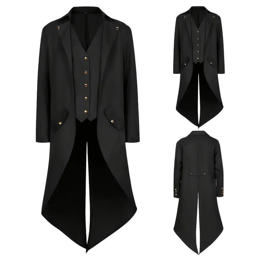 Elegant Men Victorian Tailcoat