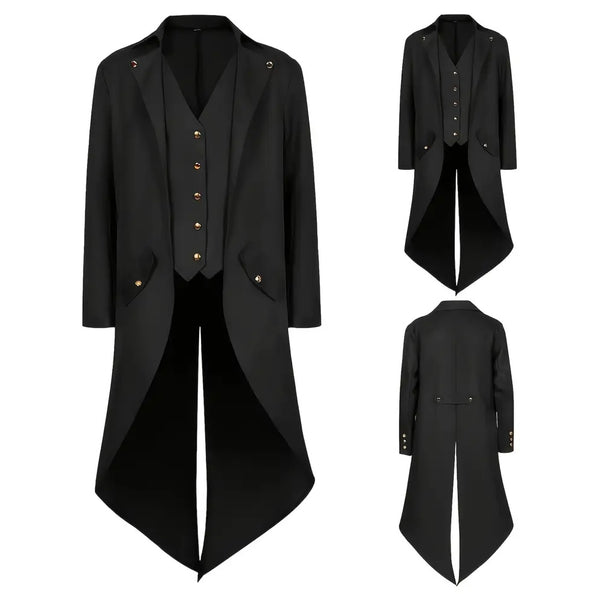 Elegant Men Victorian Tailcoat