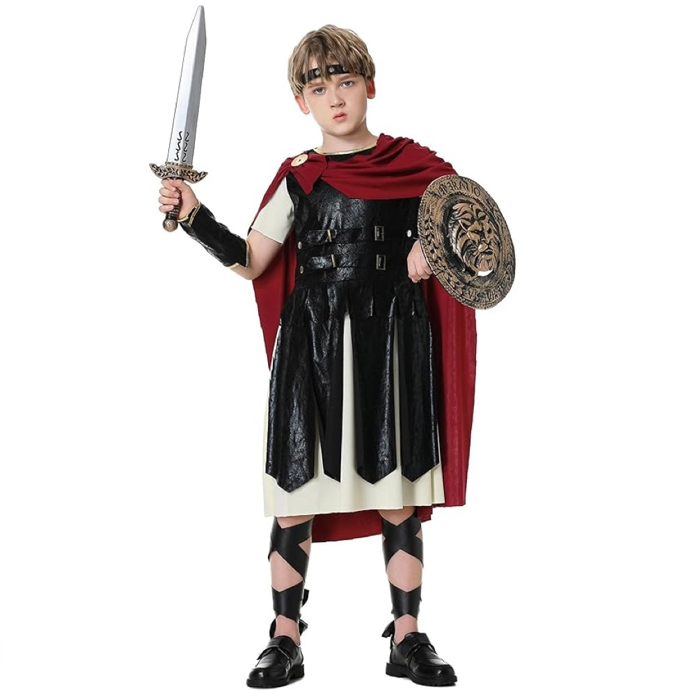 Kids Roman Soldier Costume including sword and shield