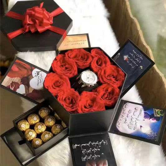 Hexagon Shaped Gift Box Hexagon Gift Box 24.2x21x15.5cm