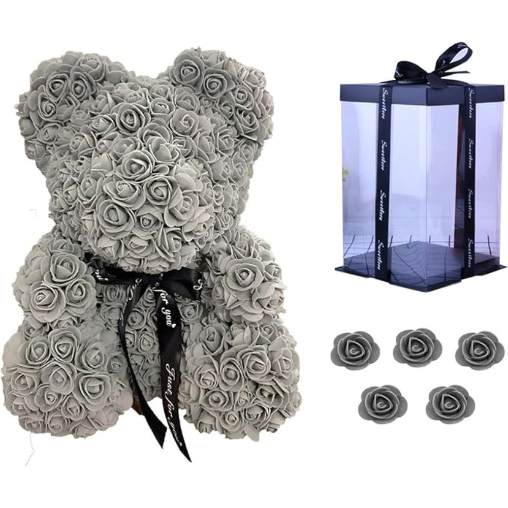 Red Rose Teddy Bear 23cm with Box and Light