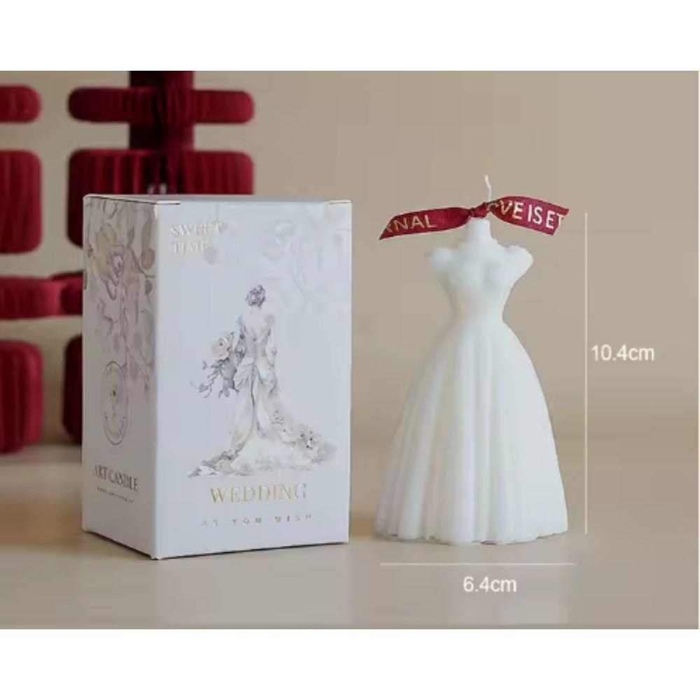 Wedding Dress Shape Birthday Gift Home Fragrance Ornaments Candlelight Scented Candles