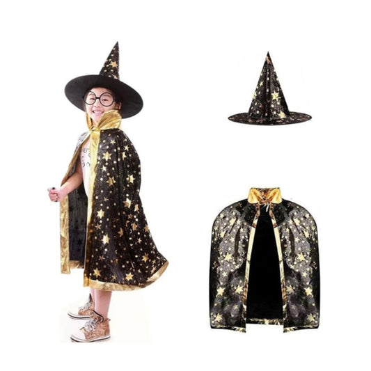 Kids Wizard Party Costume (Cap 80 CM|Hat 35 CM)