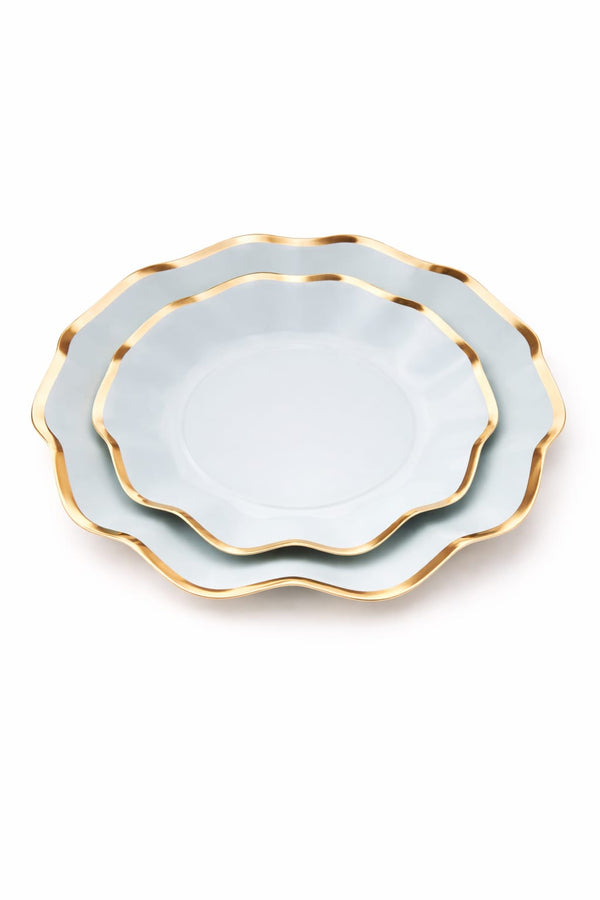 Blue & Gold Coral Theme 8.5 Inch Paper Plates