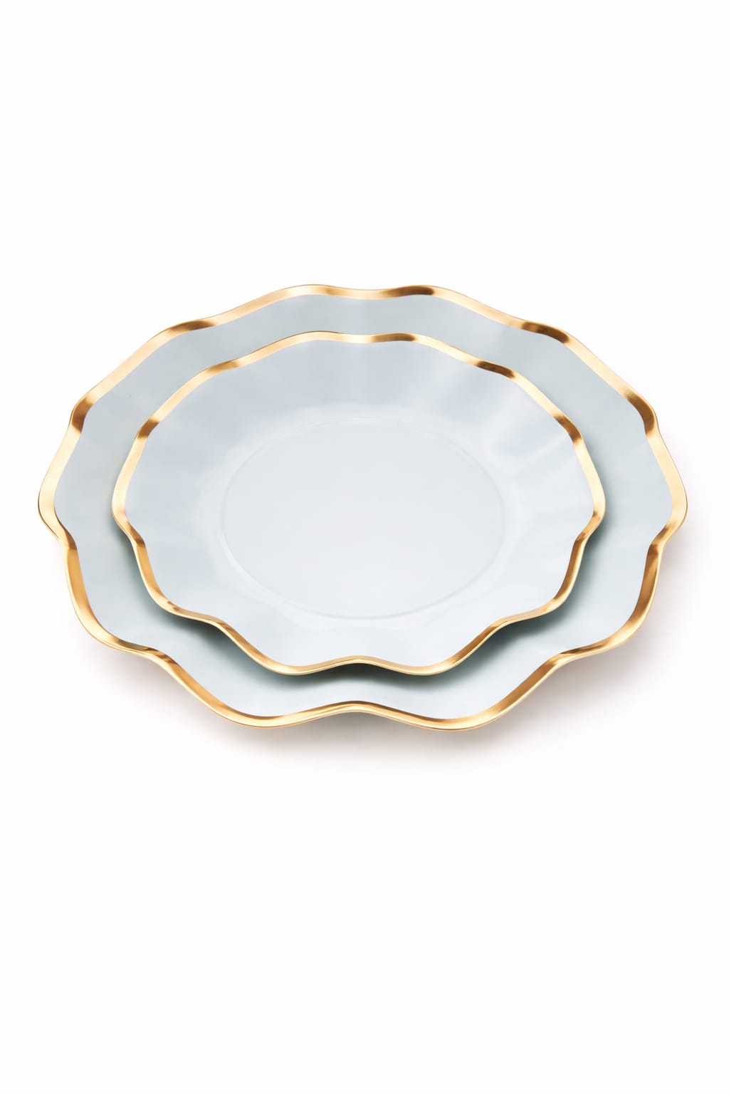 Blue & Gold Coral Theme 10.5 Inch Paper Plates