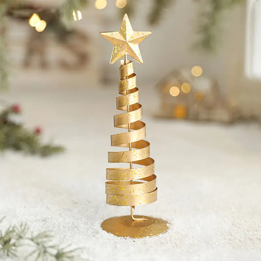 Christmas Metal Tree in Gold Color