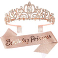 Load image into Gallery viewer, Birthday Princess Headband with Sash
