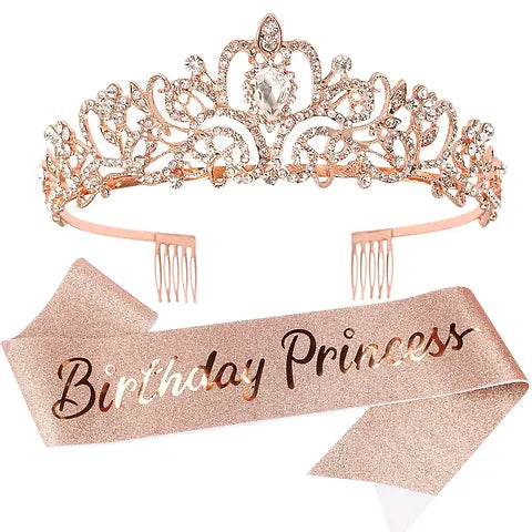 Birthday Princess Headband with Sash