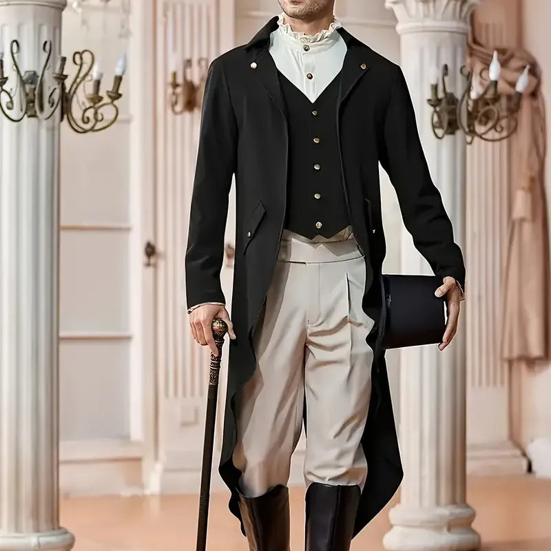 Elegant Men Victorian Tailcoat