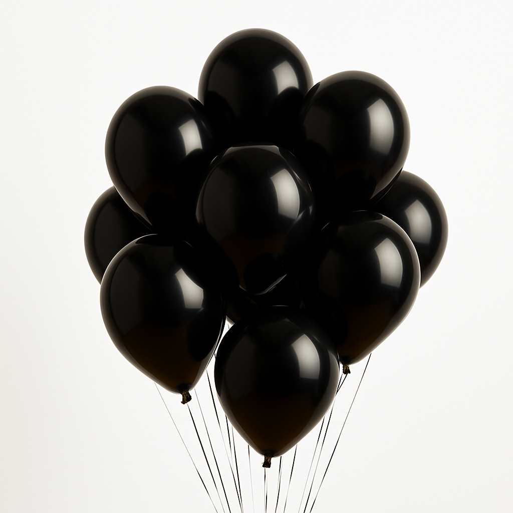 Black Helium Ballon Bunch-5pcs