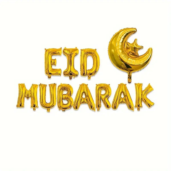 EID MUBARAK  Balloon Set Star Moon - Gold