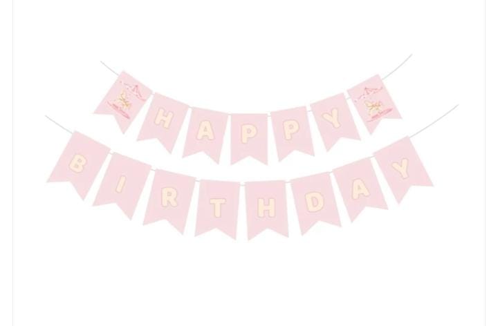 Enchanted Carousel Theme Happy Birthday Banner