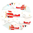 Load image into Gallery viewer, Red Airplane Theme 9 Inch Paper Plates
