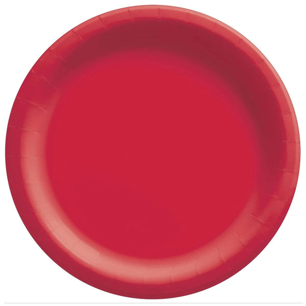 Red Round 9 Inch Paper Plates