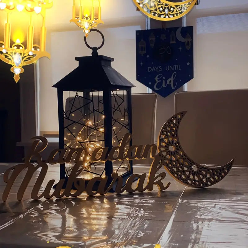 Ramadan Mubarak Wooden Table Stand - 45 CM