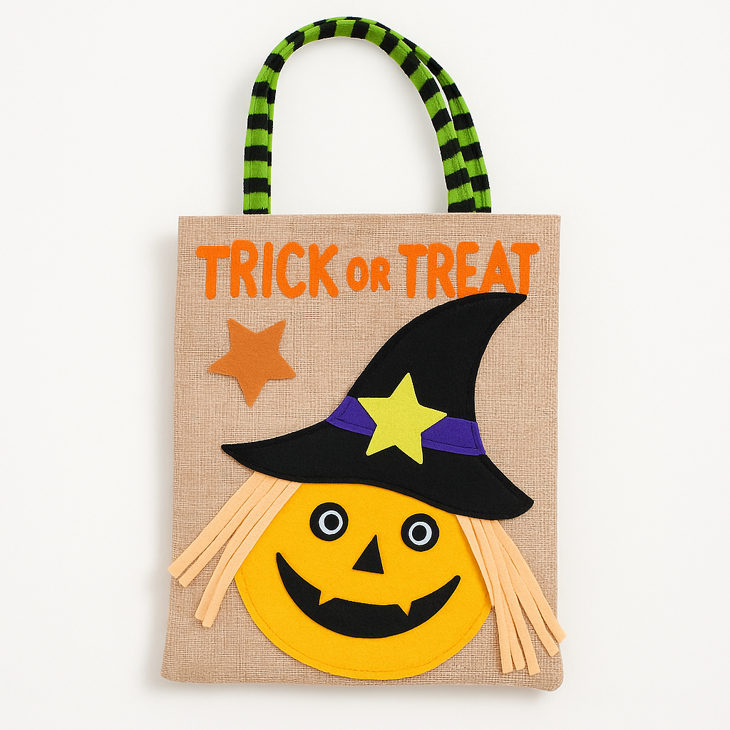 Spooky Trick or Treat Candy Bag 16x29 linen