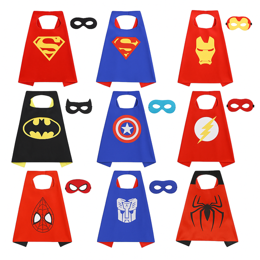 Superhero Mask with Cape (1 Mask and 1 Cape)