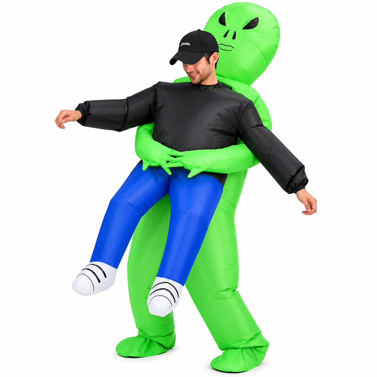 Green Alien Carrying Person Inflatable Costume – Child
