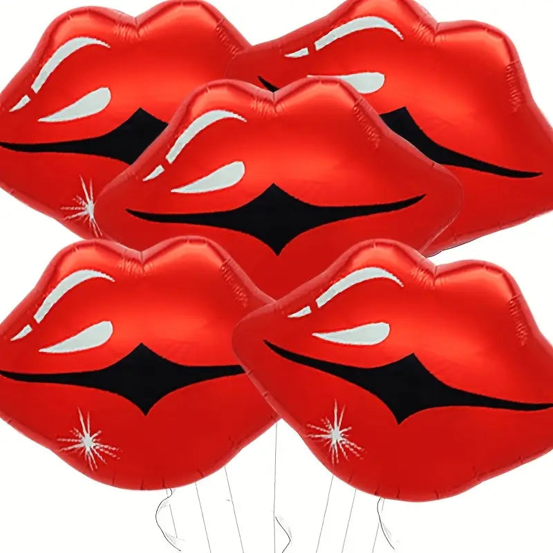 1 Pc Helium Red Lips Foil Balloon