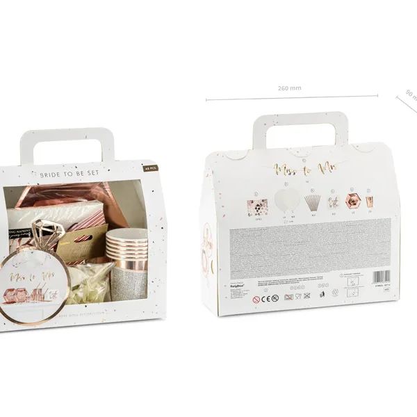 Bachelorette Party Rose Gold Dinnerware Set