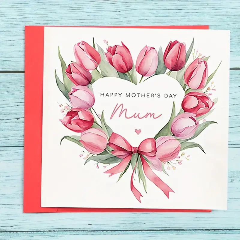 Charming Mother's Day Card with Envelope -1 Pc