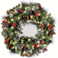 Load image into Gallery viewer, Christmas Pre-Lit Door Wreath 40cm
