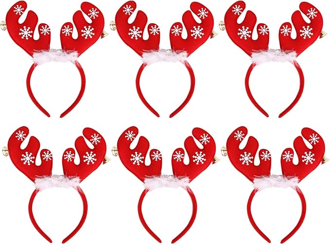 Christmas Red Reindeer Headband