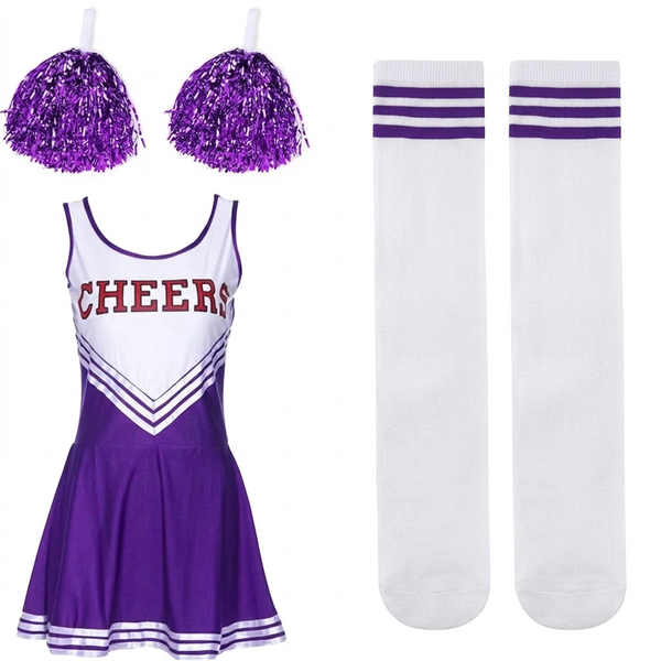 Women's Cheerleader Costume (Purple)