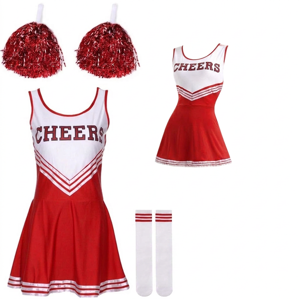 Women's Cheerleader Costume (RED)
