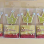 Gold Crown 1-4 Number Candles